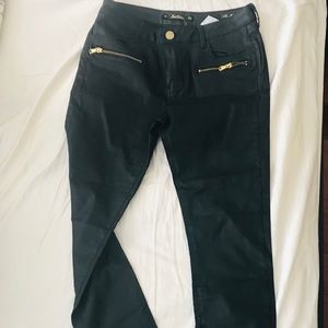 Zara Skinny coated black pants